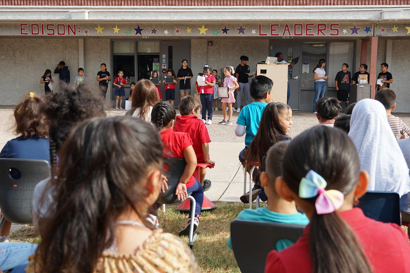 Edison Students and Staff exchange awards