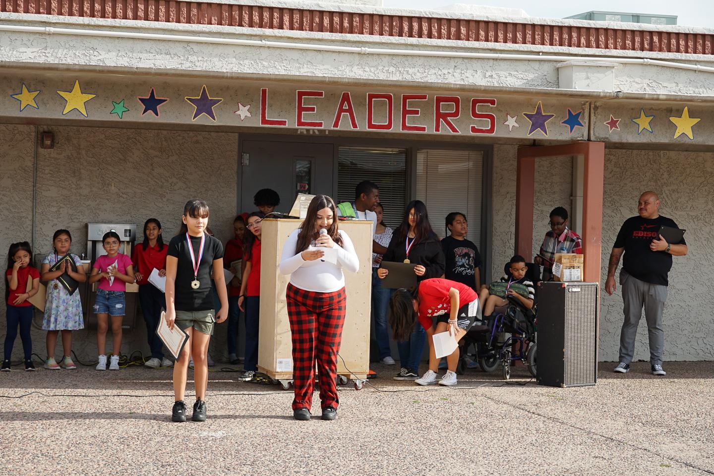 Edison Students and Staff exchange awards